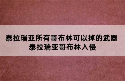 泰拉瑞亚所有哥布林可以掉的武器 泰拉瑞亚哥布林入侵